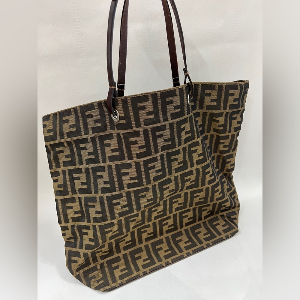 Fendi Zucca Brown Jacquard Tote Bag - Picture 9 of 12